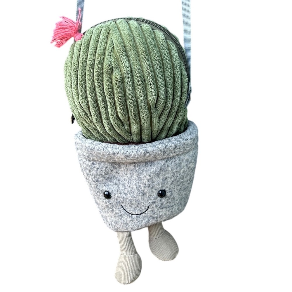 Jellycat Amuseables Cactus Bag OS Green Plush Crossbody Purse Novelty